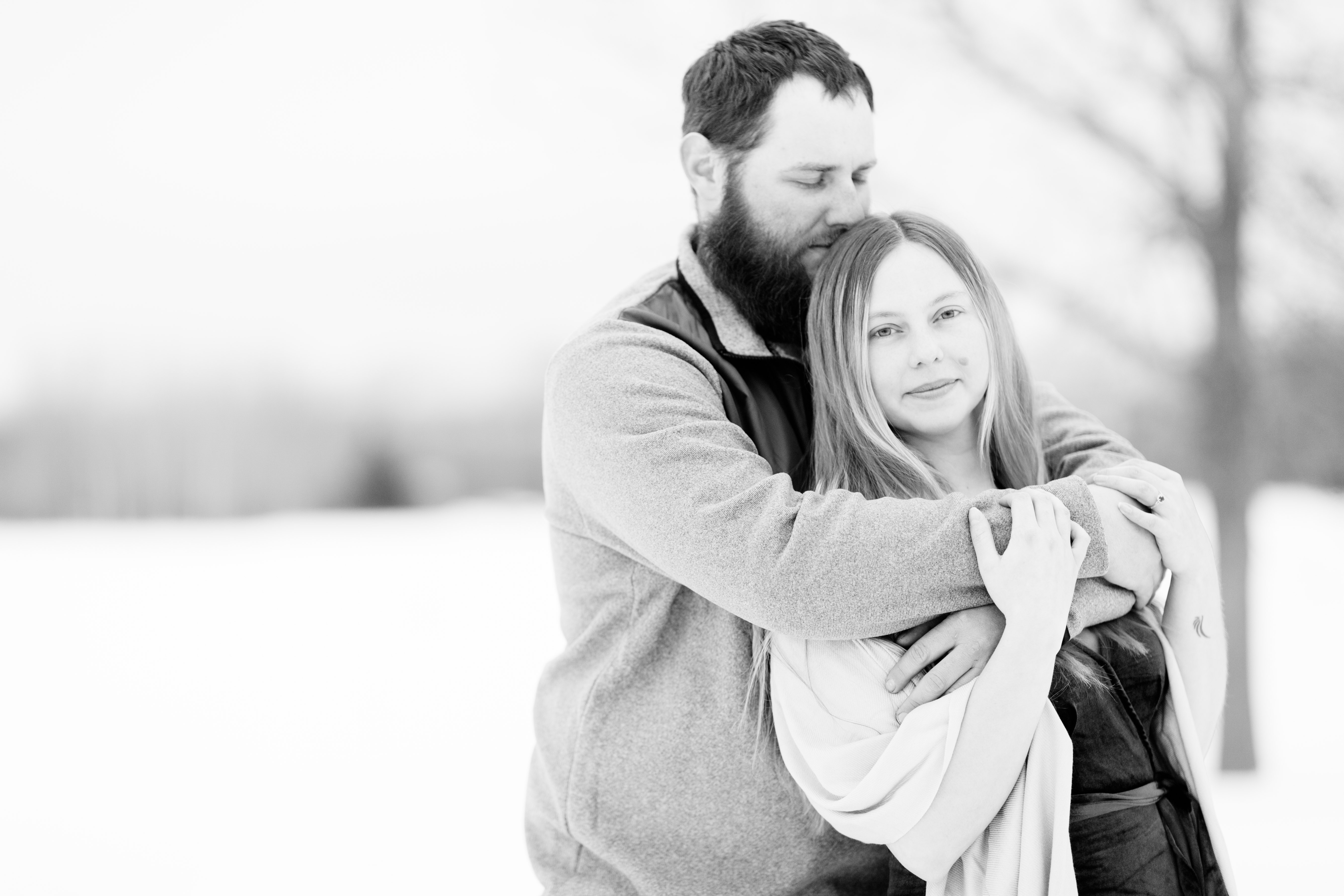 Winter photography engagement