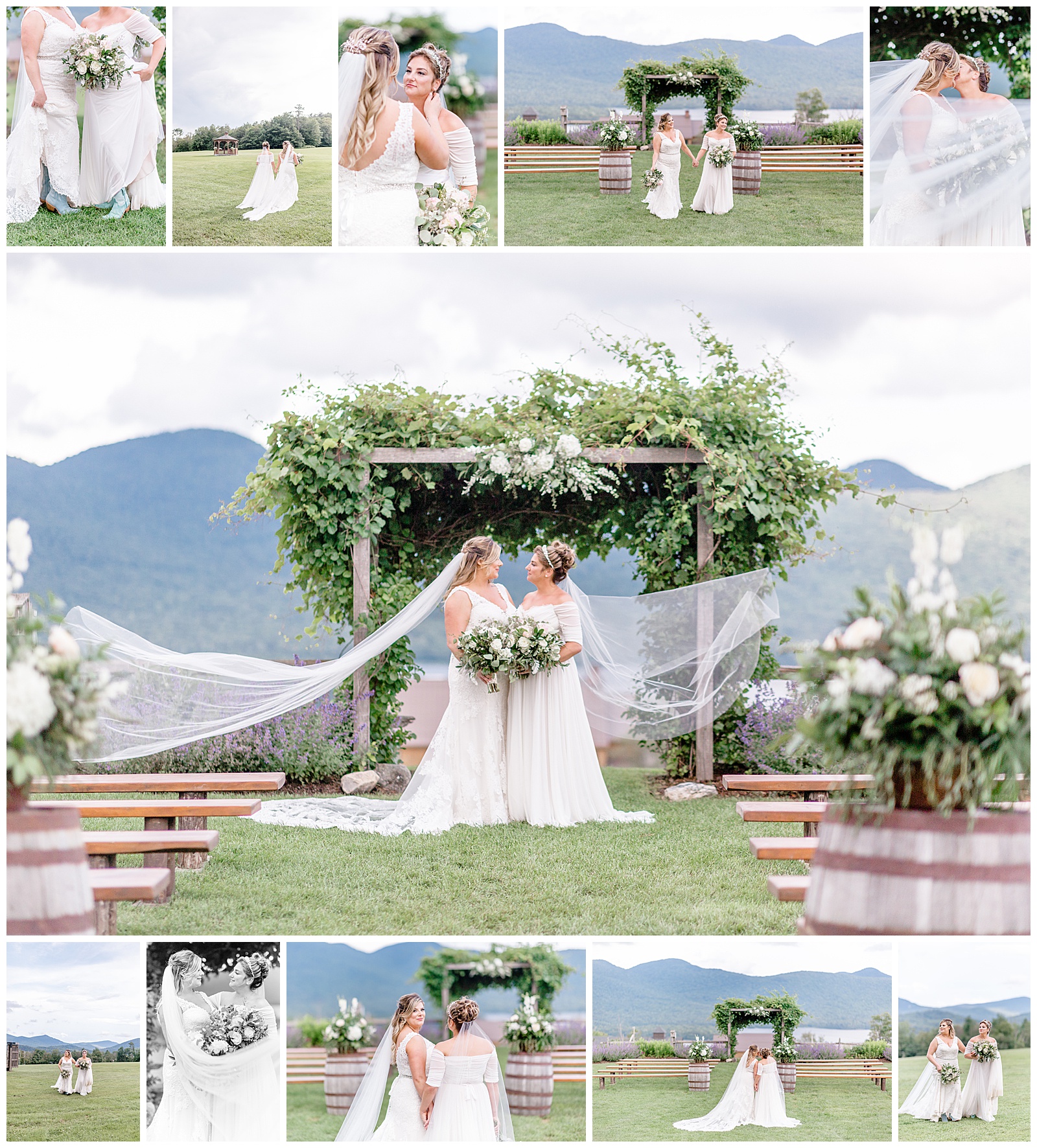 Vermont LGBTQIA wedding collage