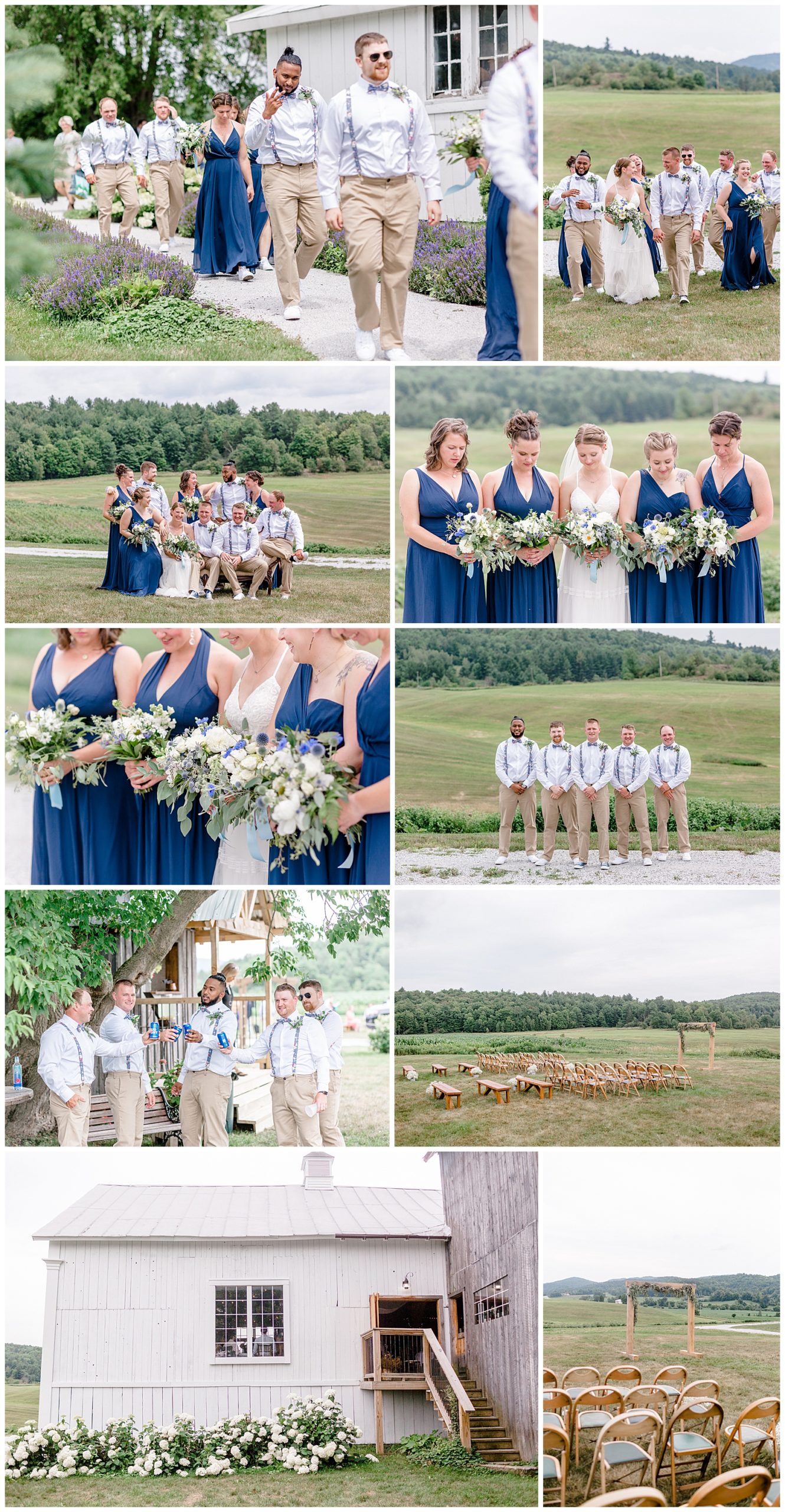 VT wedding photo collage