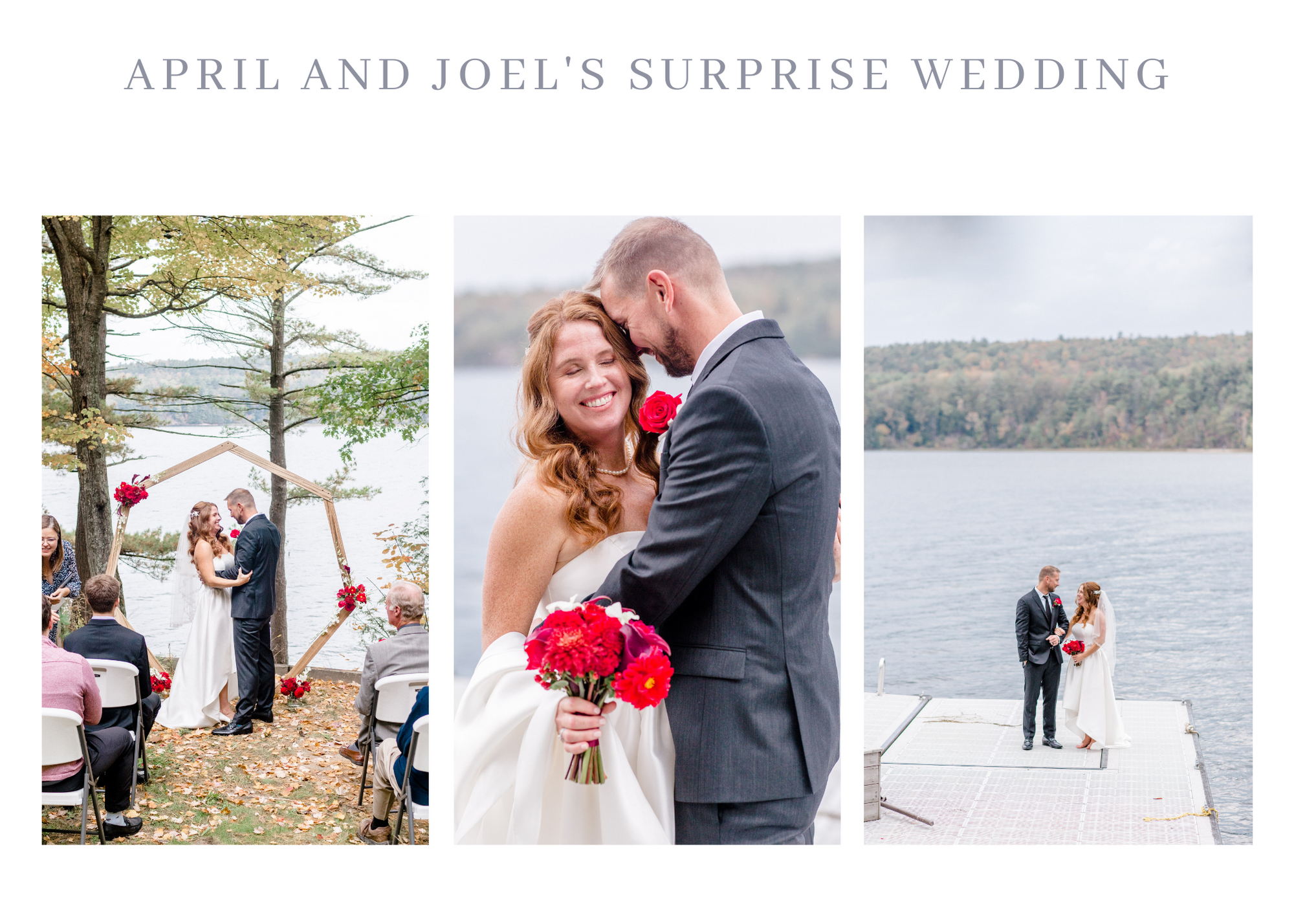 Vermont wedding collage