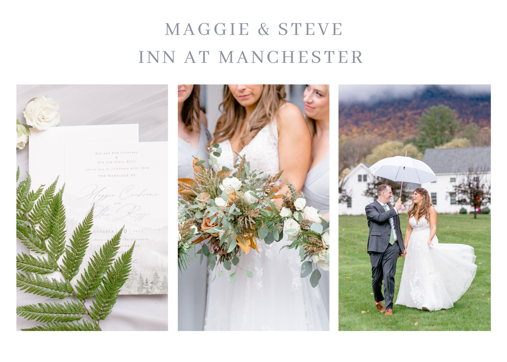 Vermont Manchester photographer wedding collage