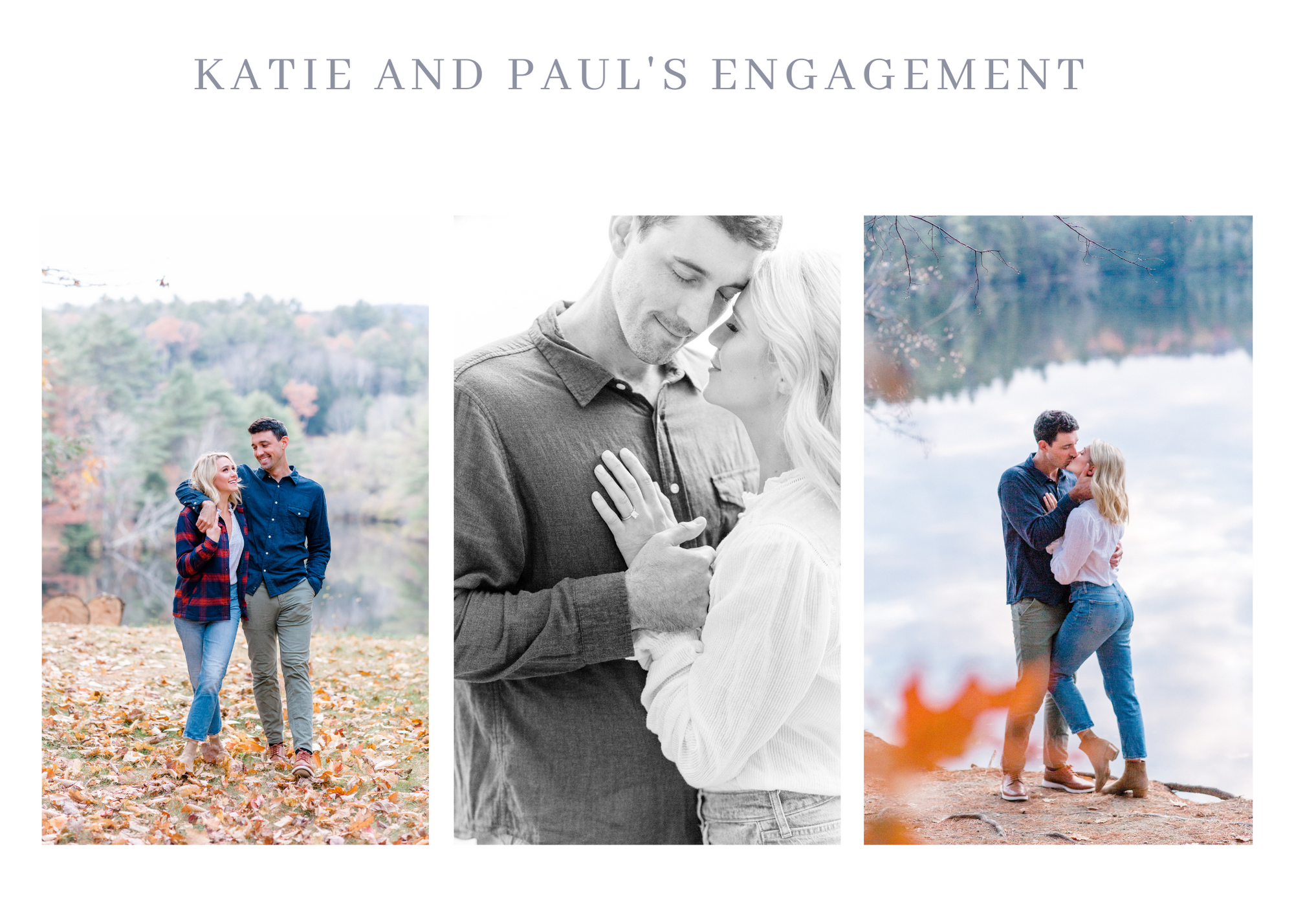 Vermont engagement photographer collage