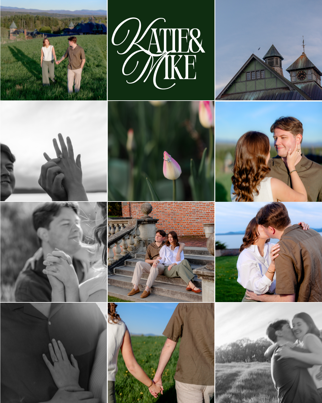Vermont engagement session at Shelburne Farms